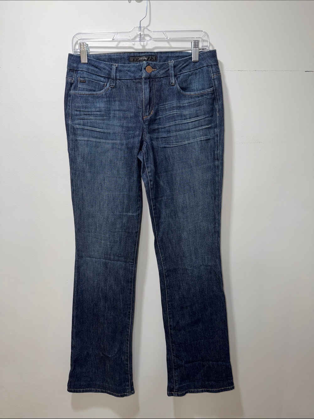 Vintage Joes HONEY FIT Dark Wash Flare Leg Jean Mid Rise Sizeβ 28 Stretch Retro